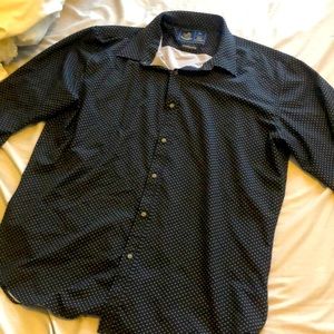 Rugby university polyester Navy button up for men